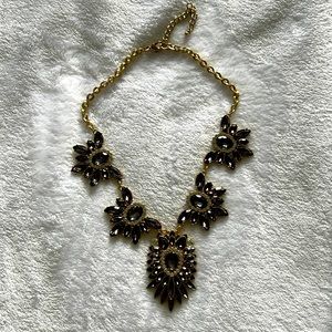 Beautiful black and gold statement necklace